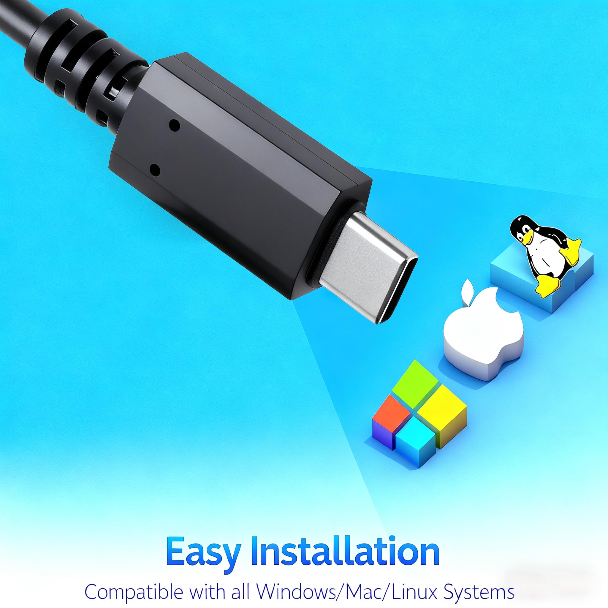 Cavo MIDI da USB-C a Mini-din 7 maschio per IK Multimedia iRig Series, HD, HD-A, tasti, I/O 25/49, MIDI 2 Pro, Pro Duo, Pro I/O Stream, Plug-and-Play, (USB-C, 1,5 m)