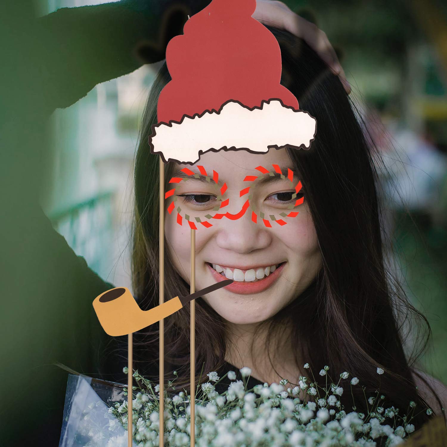 20 Pcs Accessoires De Photomaton Noël Fête Décoration Cadre