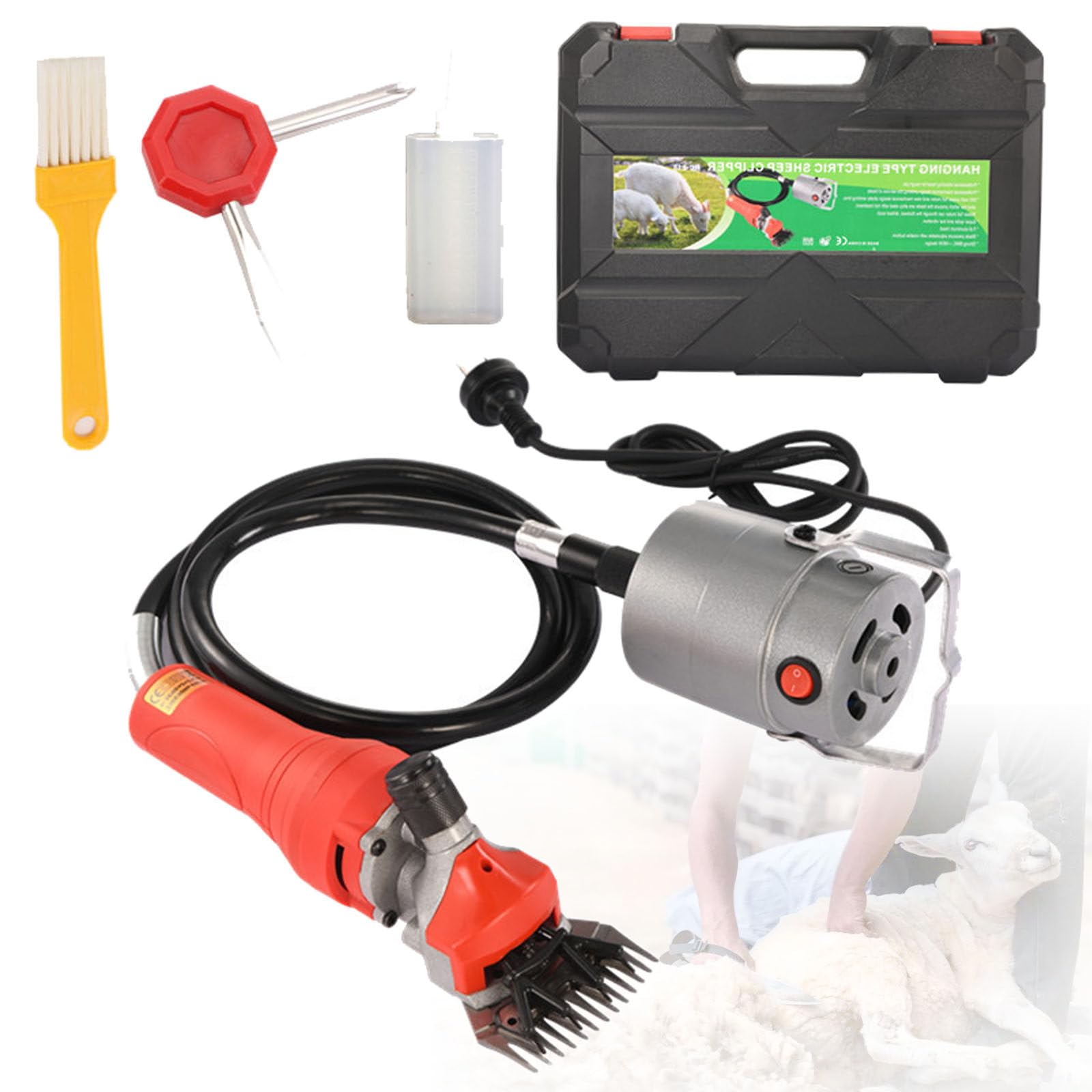 Tosatrice Elettrica 1000W per Pecore Motore Separato Forbici