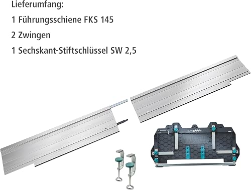 wolfcraft FKS 145 Rail de Guidage pour Scie Circulaire, 1450 mm - 2
