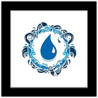 Trends International Gallery Pops Magic The Gathering - Blue Mana Icon Wall Art, 12" x 12" Gallery Pops Wall Art, Black Framed Version
