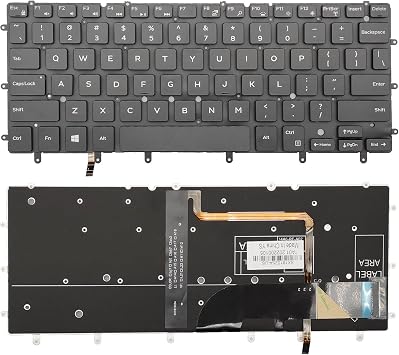 Replacement Laptop Keyboard Backlight for DELL XPS 13 9343 9350 9360 P54G, Inspiron 13 7347 7348 7352 7353 7359 P57G, Inspiron 15 7547 7548 P41F US Layout