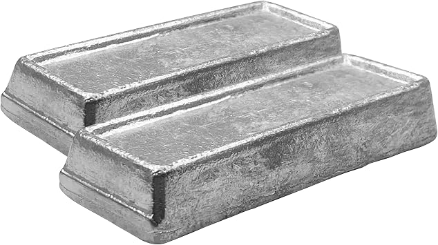 Pure Soft Lead Ingots Pure 99.9% for Casting of Fishing sinkers and Weights 4.4lb