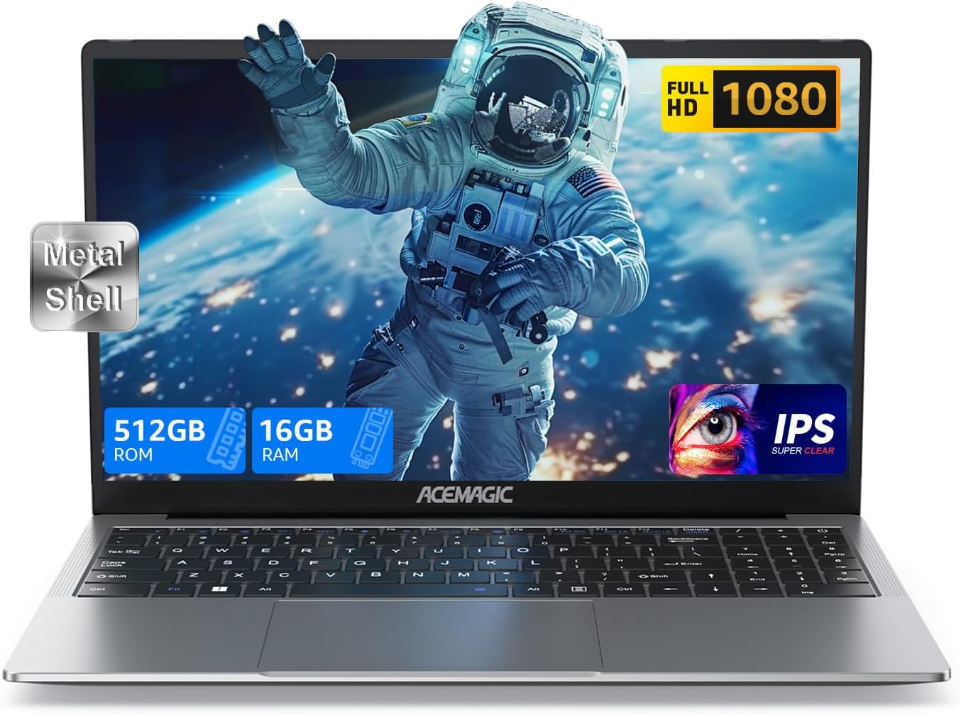 Laptop Computer 15.6 inch - Ryzen 3 4300U Processor Notebook Laptops Up to 3.7GHz (Beat N95),16GB DDR4 512GB SSD Student Laptop with Metal Body Support WiFi, BT5.0