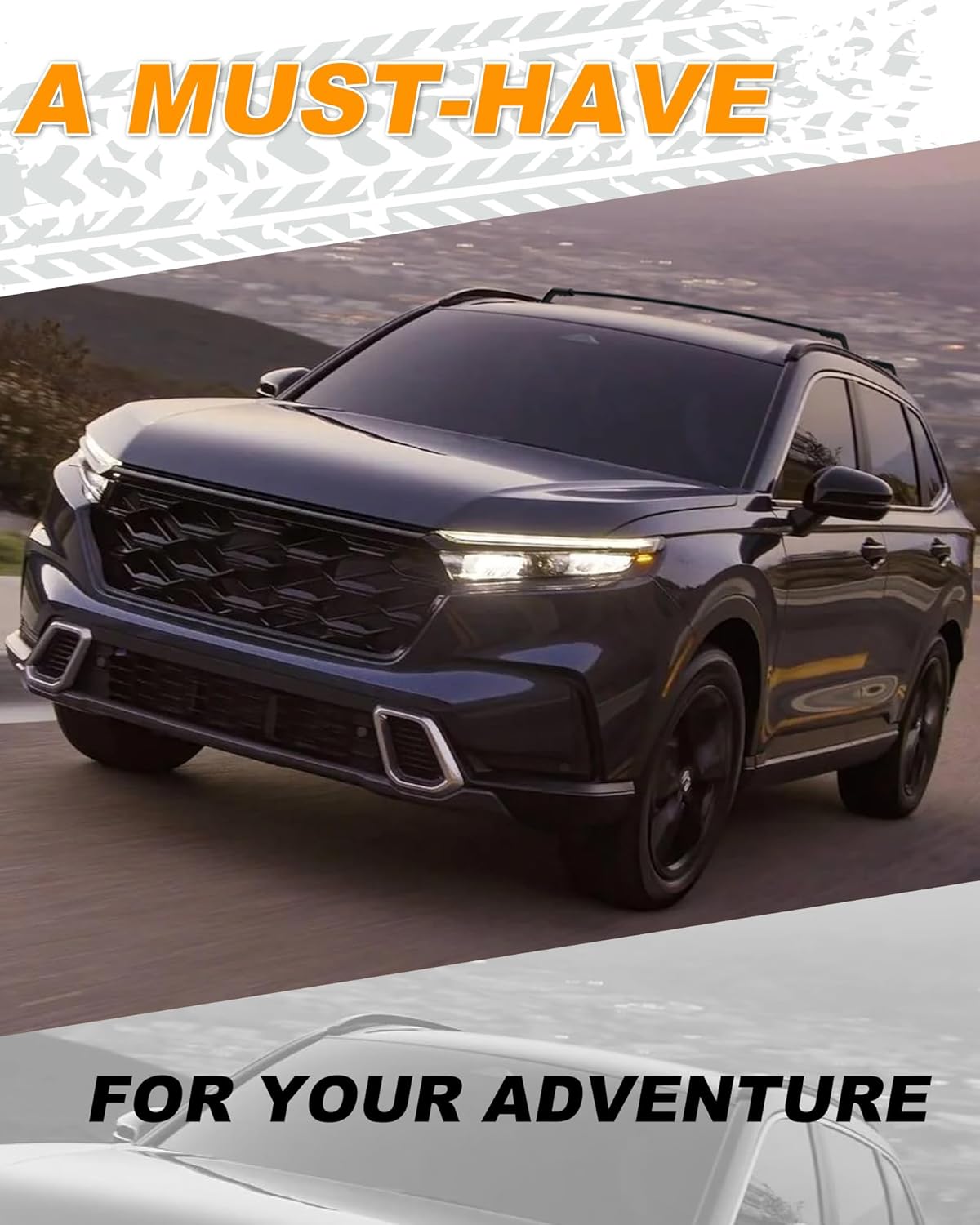 Snailfly 4PCS Roof Rack Rail Cross Bars Fit for Honda CRV CR-V 2023 2024 2025 EX EX-L LX Side Rails Crossbars Cargo Carrier Accessories