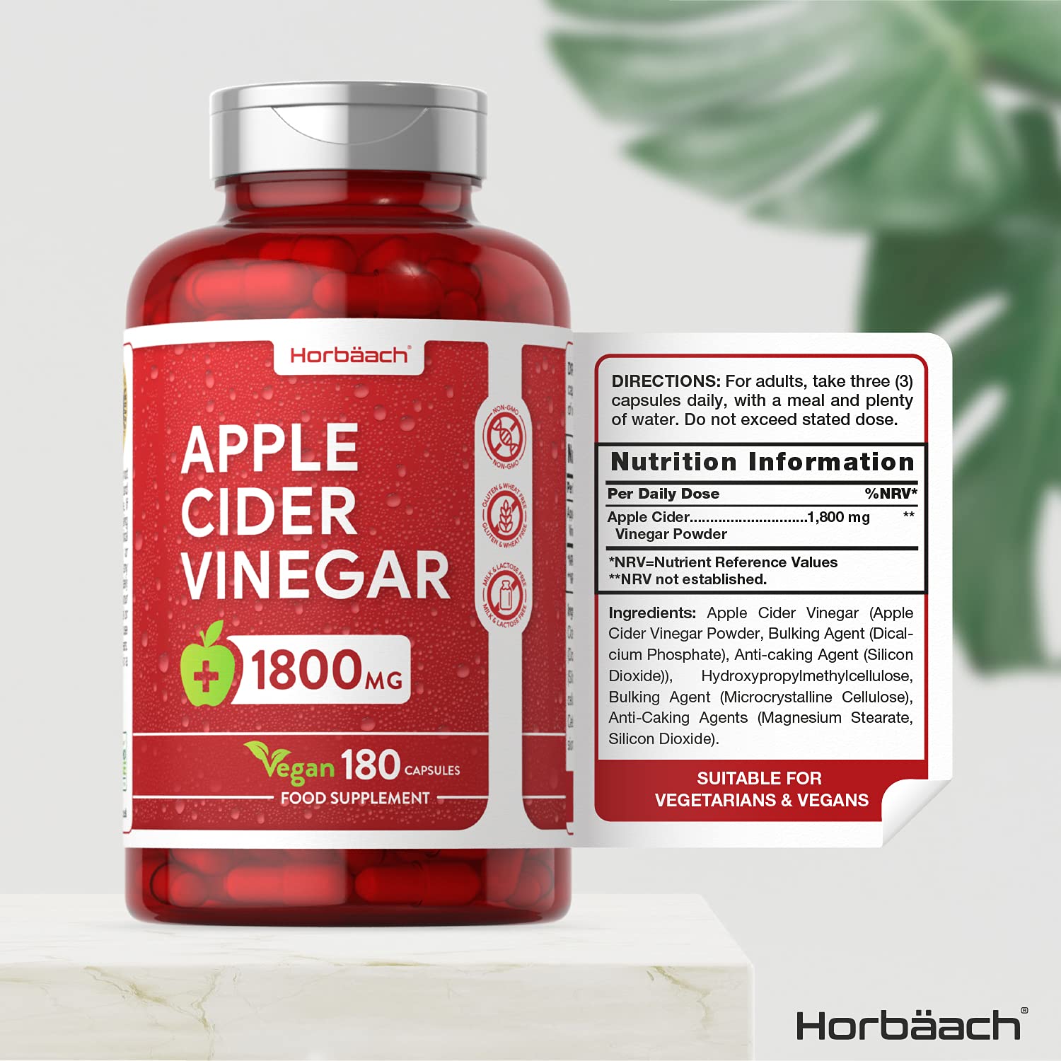 Buy Apple Cider Vinegar Capsules 1800mg 180 Count High Strength