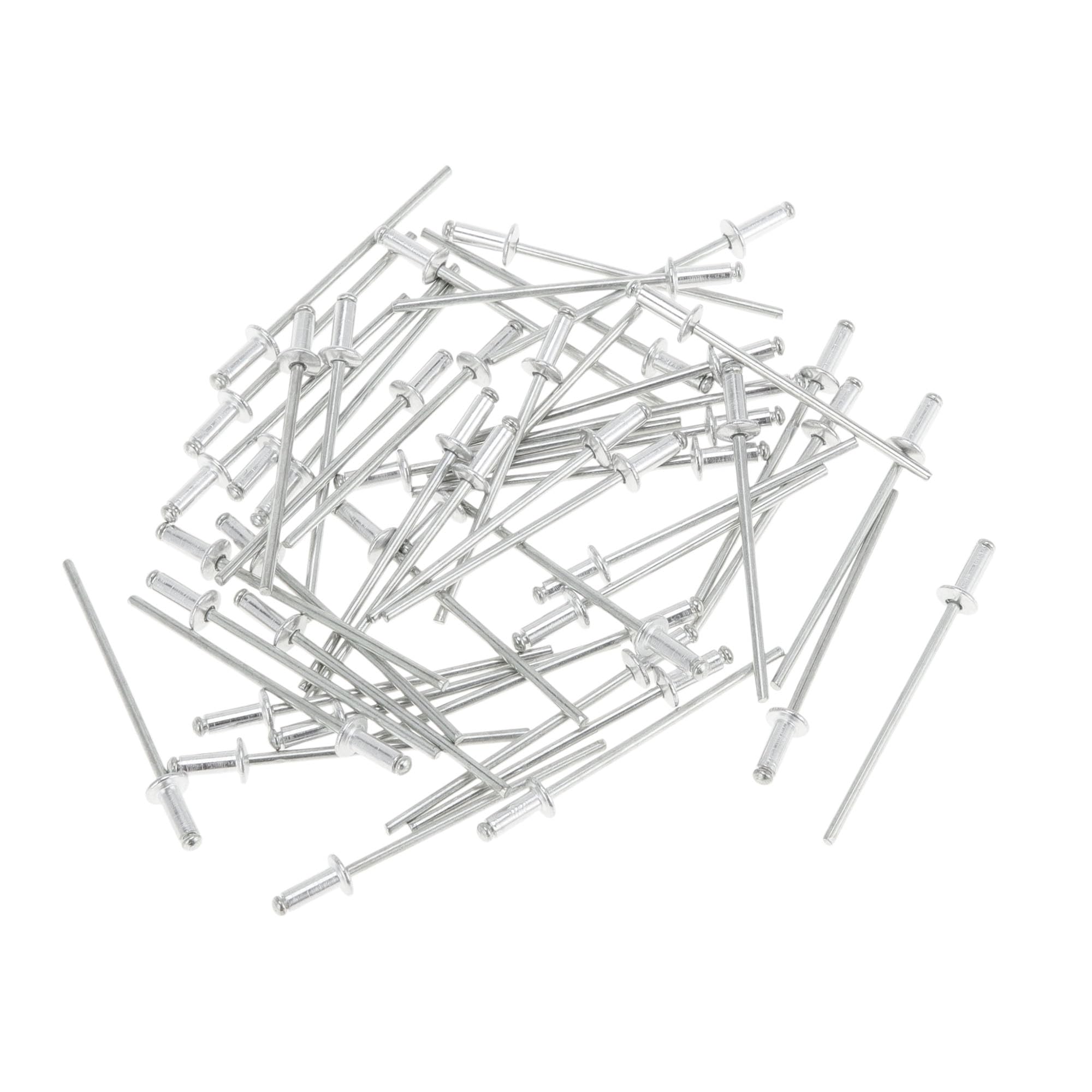 Dome Head Large Flange Blind Rivets srebrny odcień 50 sztuk 2,4 mm średnica uchwytu 4 mm długość uchwytu 5 mm średnica kołnierza ze stopu aluminium żelazo
