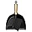 MR.SIGA Dustpan and Brush Set, Portable Cleaning Brush and Dustpan Combo with Bamboo Handle, Black, 1 Set
