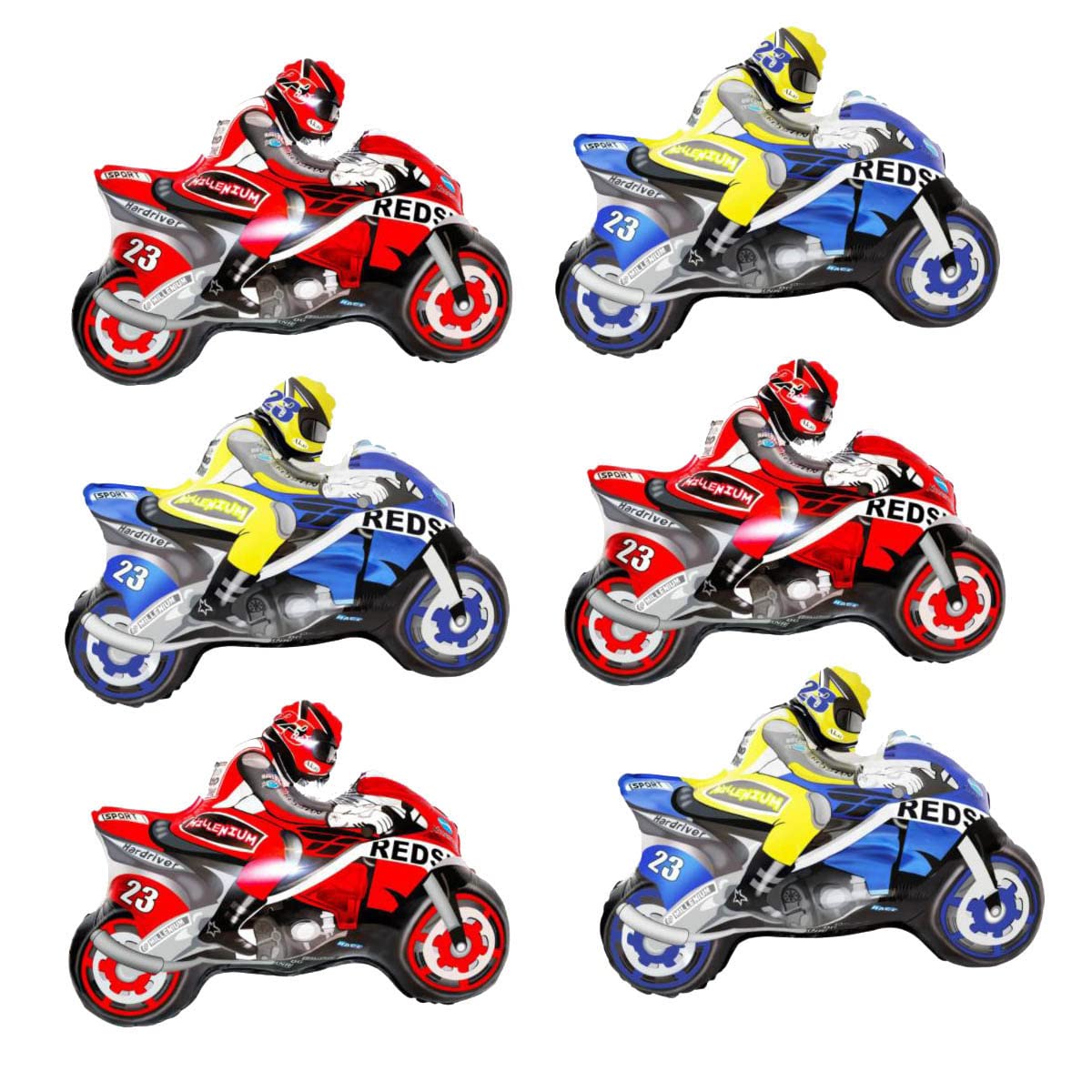 Amazon | Motor Racing オートバイバルーン | 6個パック | 27