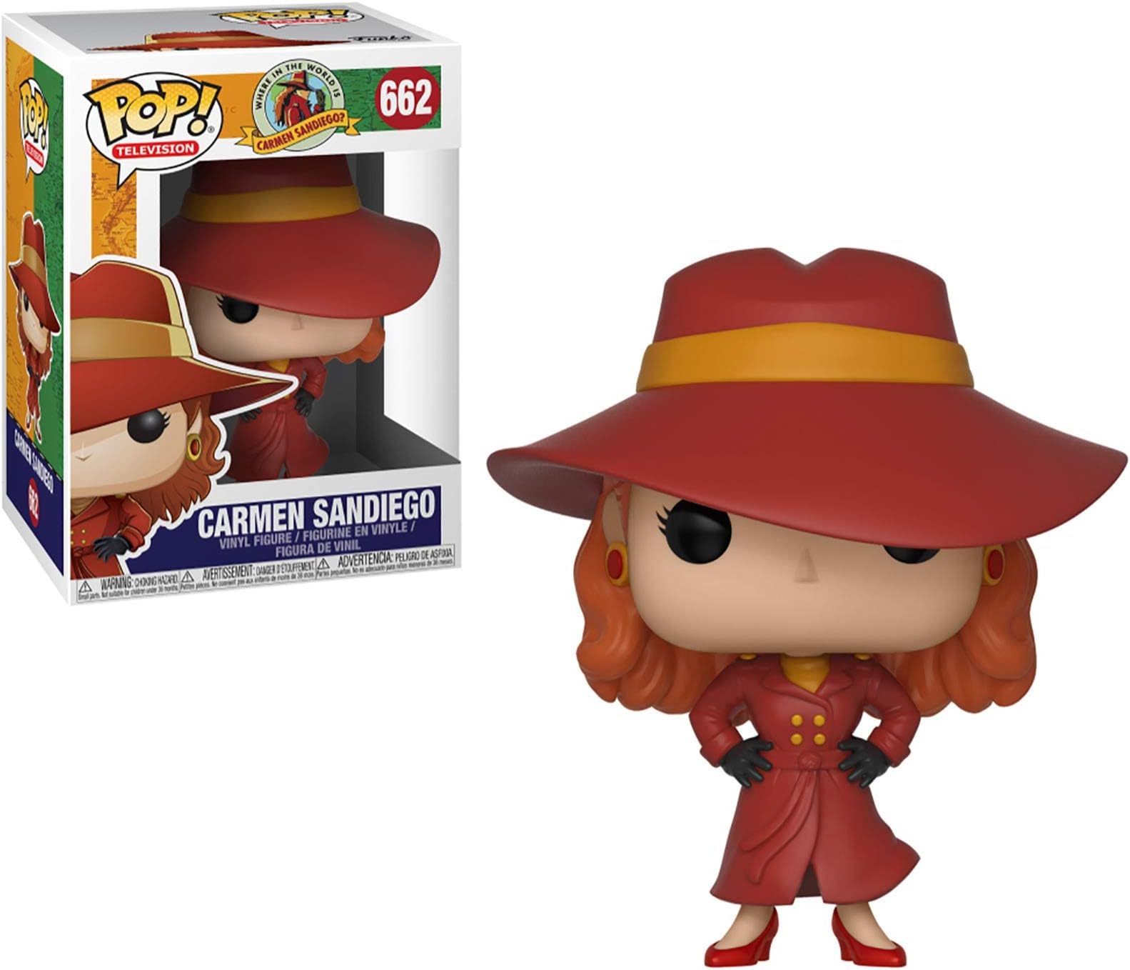 Funko POP! TV: Carmen Sandiego - Carmen Sandiego Collectible Figure, Multicolor
