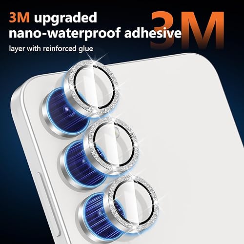 Vista 26 de para Samsung Galaxy Z Flip 7 Protector de Lente de Cámara, Cubierta de Lente de Vidrio Templado con Anillo de Metal Individual, [Fuerte Adhesión] 1