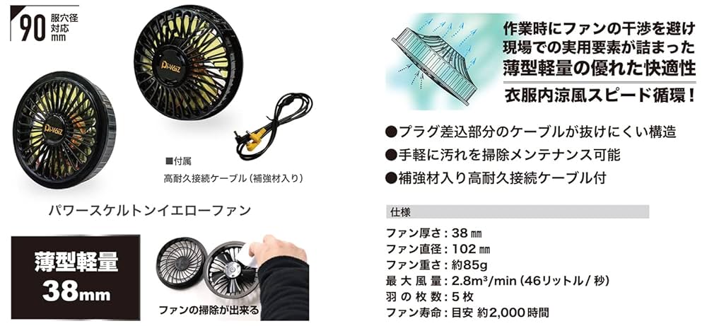 空調服　WZファンベストセット　LLサイズ Amazon.co.jp: [中国産業] EFウェア WZファンベストセット