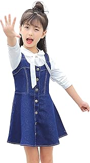 Girls Denim Overall Dress,Ripped Jeans Jumper - Buy now