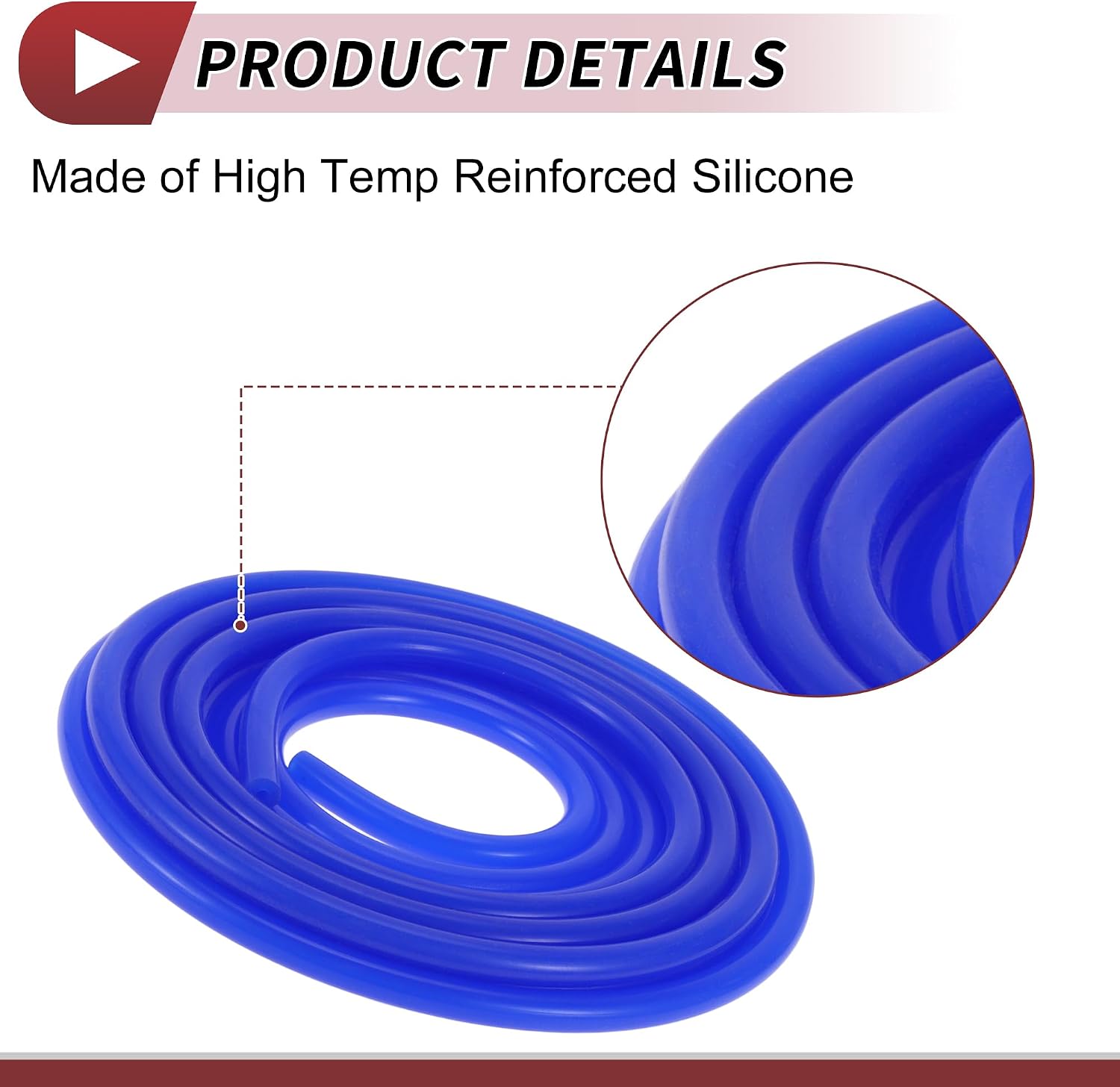 1 Pc for Air and Water Silicone Vacuum Tubing Hose High Temperature Automotive Vacuum Line 15Ft 1/8" 3mm ID 3.5mm Thickness Blue Silicone
