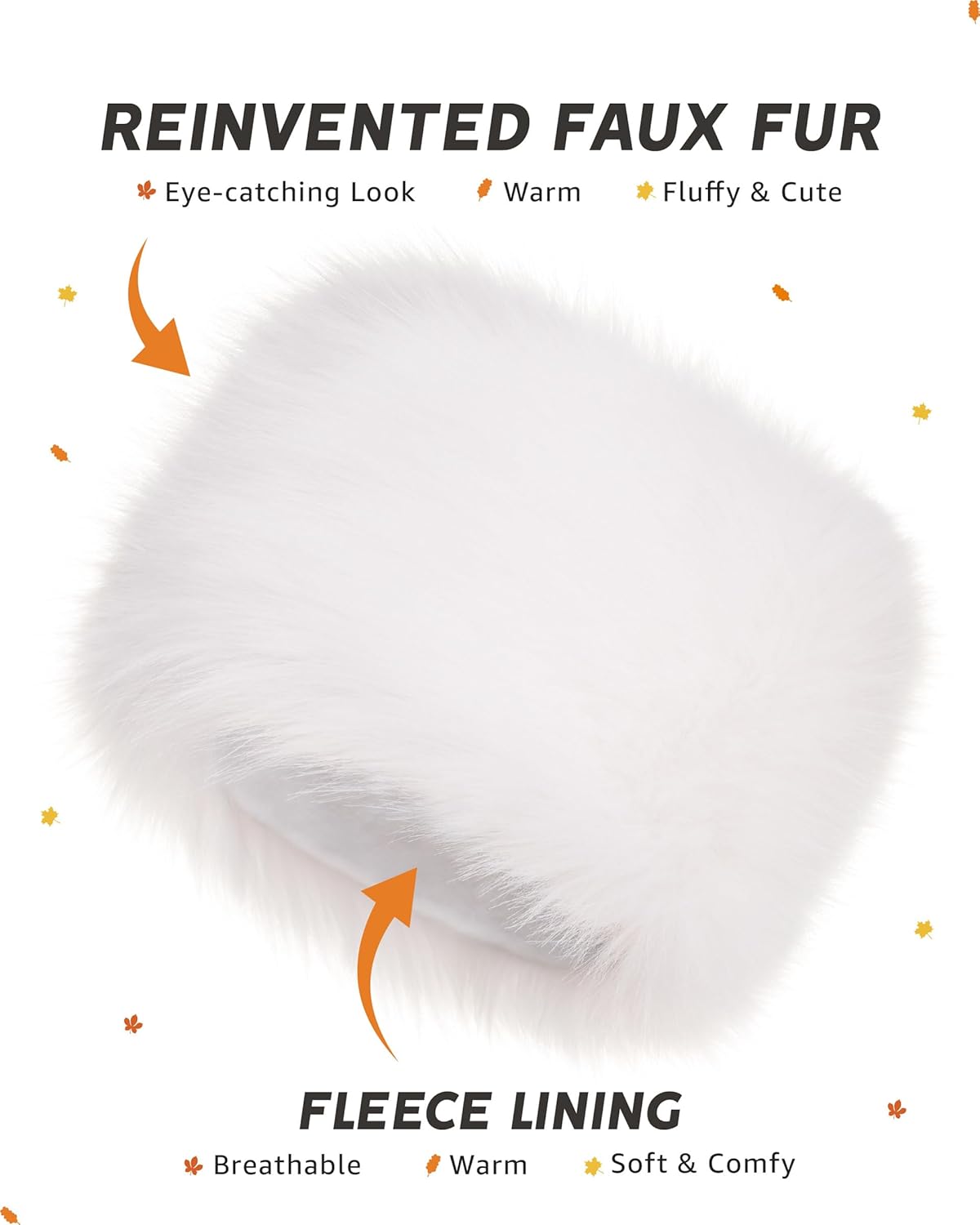 Futrzane Classic Cossack Hat - Faux Fur Hats for Women - Warm Furry Russian Hat - Image 4