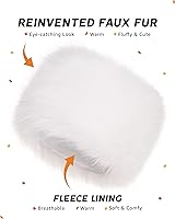 Vista 25 de Futrzane Sombrero clásico cosaco - Sombreros de piel sintética para mujer - Sombrero ruso peludo cálido negro (Black Classic)