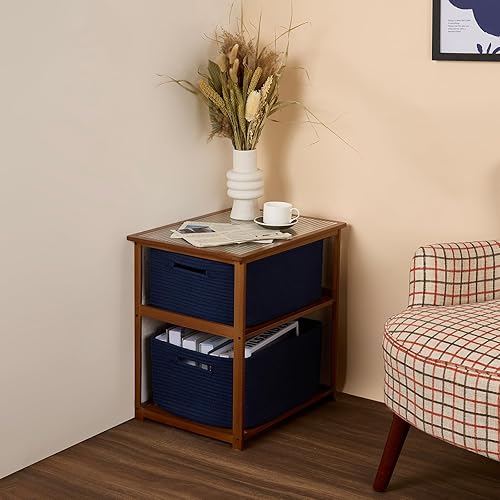 Miniatura 78 de Cestas grandes de almacenamiento para estantes, organizadores de armario, para ropa, manta, toallas, guardería, caja de juguetes, cestas de cuerda