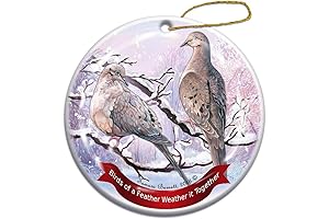 Mourning Dove Porcelain Christmas Ornament: A Festive Bird for Your Holiday Décor