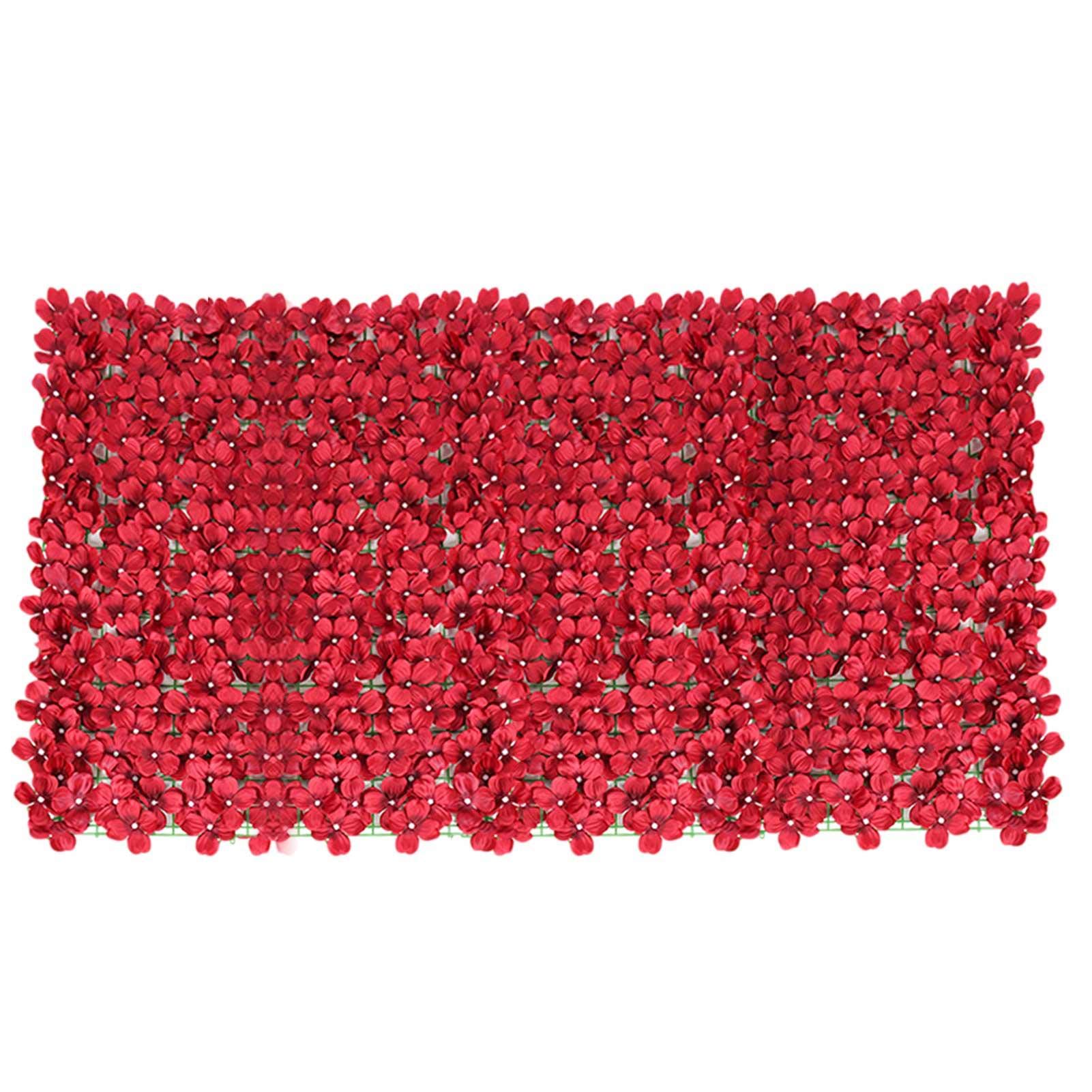Protezione per la privacy artificiale con fiore di edera, siepe artificiale in edera, schermo per la privacy decorativo a traliccio da parete per esterni giardino e cortile, rosso 1 x 3