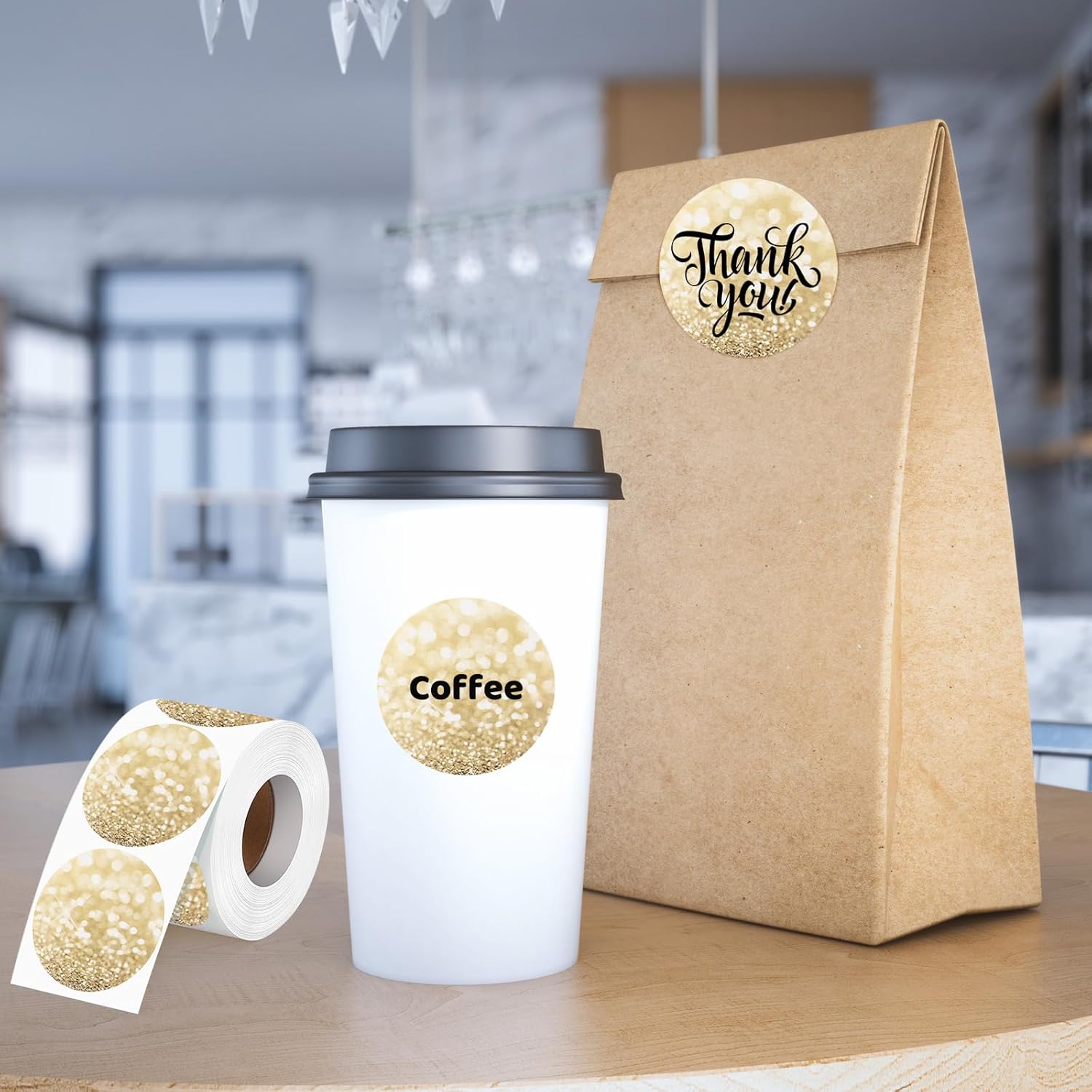 2500 Pcs 2 Inch Circle Thermal Sticker Labels Self Adhesive Round Direct Thermal Labels Multipurpose Printer Stickers for DIY Logo Design, Qr Code, Name Tag - Image 5