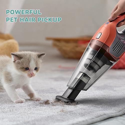 Miniatura 6 de Aspiradora de mano, potente succión, portátil, ligera, de mano, inalámbrica, con batería recargable de 25-30 minutos de largo tiempo de