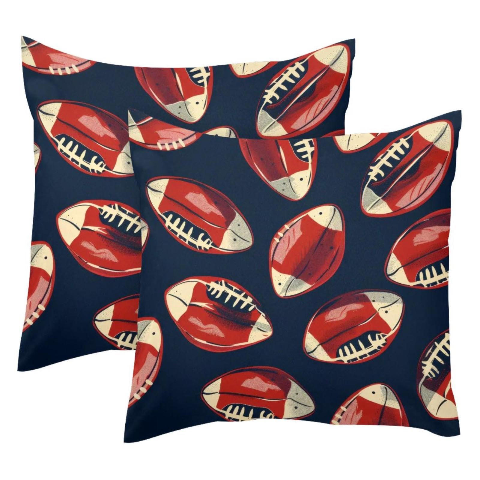 Housse de coussin rugby en velours doux anti-pli pour canapé usé
