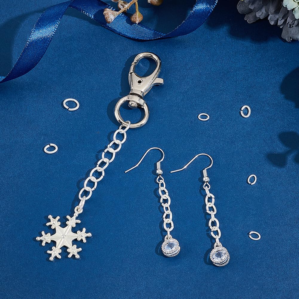 UNICRAFTALE circa 30Pz 3 Misure 925 Anelli di Congiunzione Ovali In Argento Sterling Chiusura Circolare Anelli di Congiunzione Connettori Ad Anello di Congiunzione A Forma di O Anelli per Bracciali