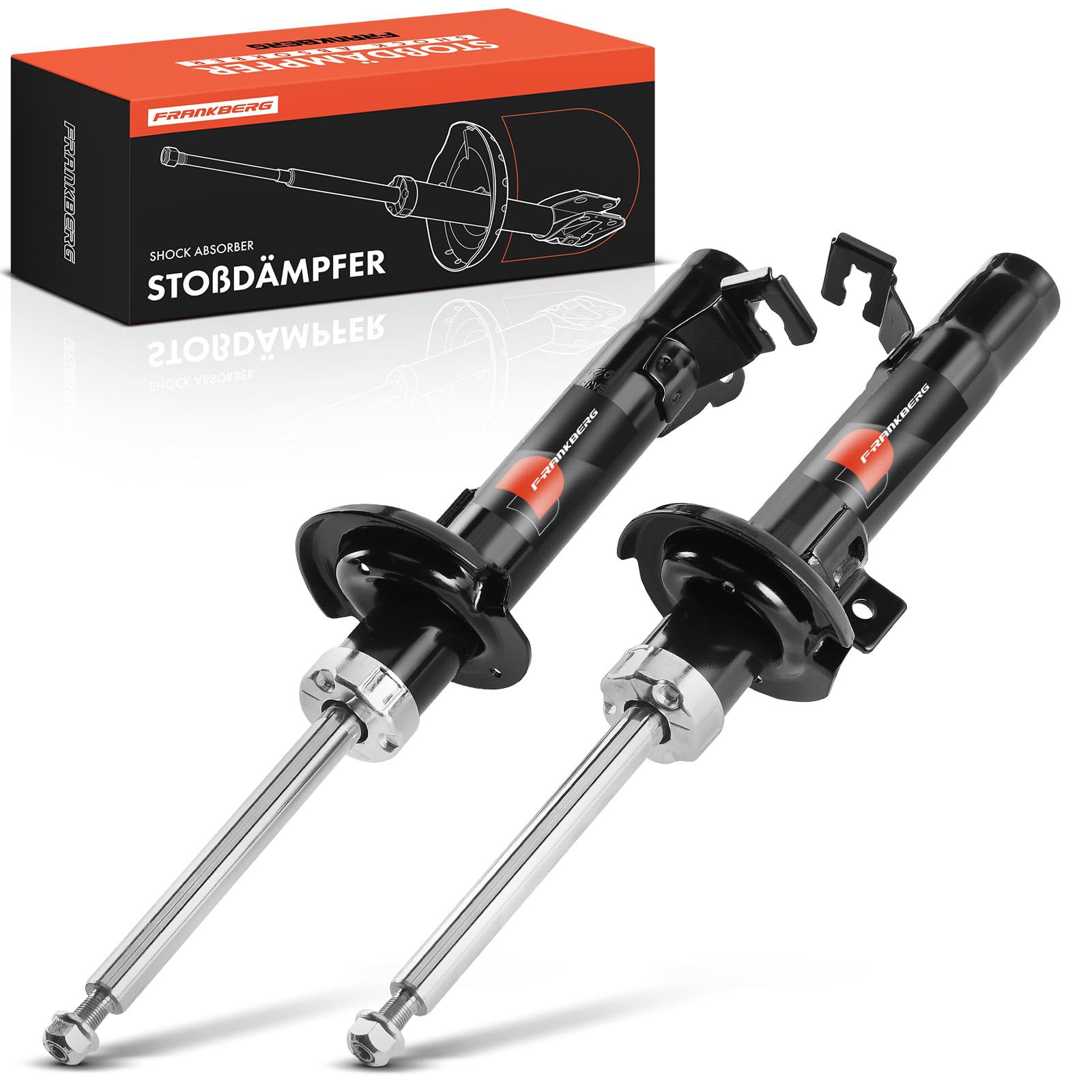 Frankberg 2 amortiguadores delanteros 477 mm presión de gas 1475172 | Compatible con: Furgoneta Fiesta V, 2 días, Fiesta V JD JH