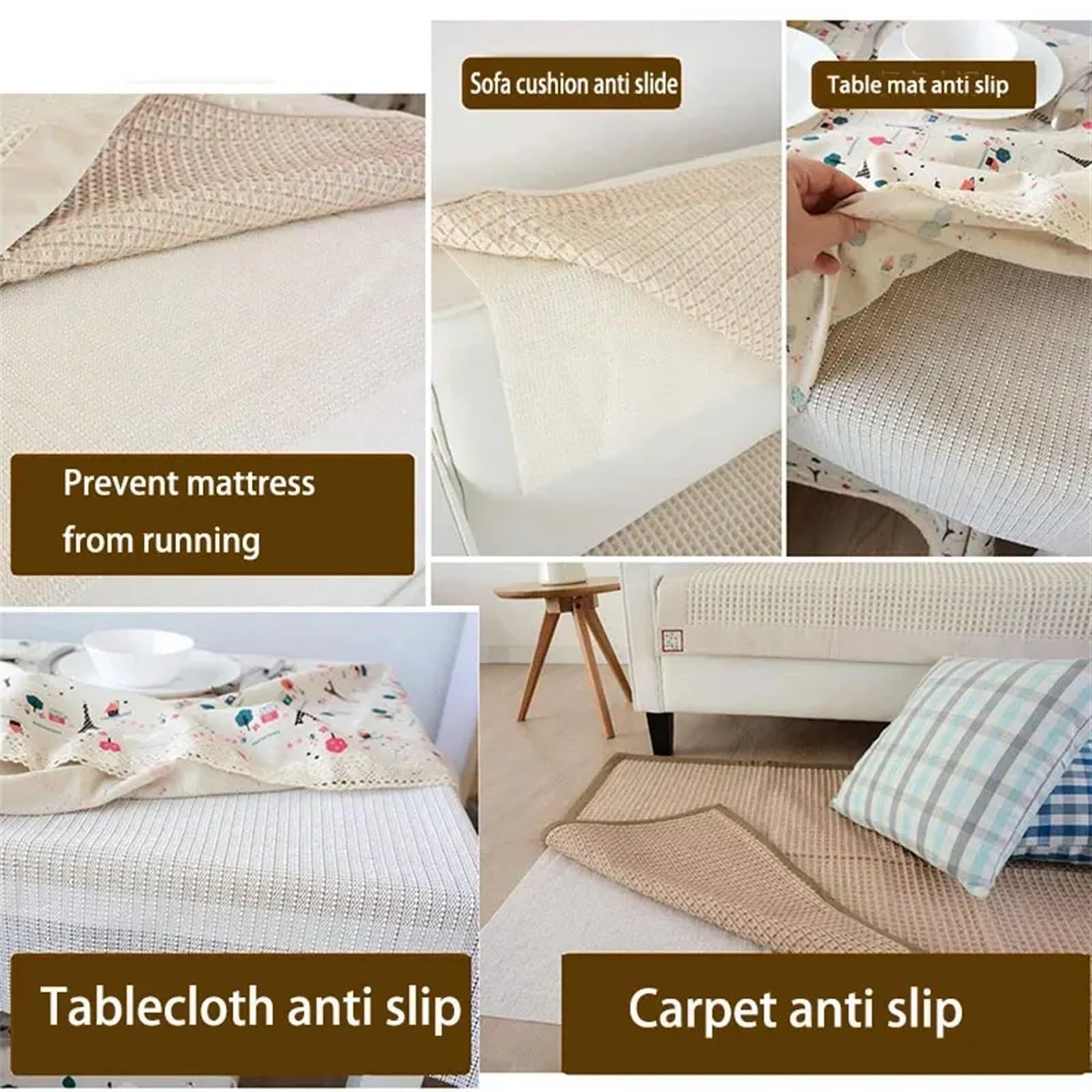 Antirutschmatte für Teppich 2pcs Ultra-Anti-Rutsch-Teppich-Pad, rutschfeste Teppichmatten-Greifer, Bodenschutzkissen, waschbar, PVC-Schaumstoff, Sofa-Yoga-Matte, Teppich-Pad Teppichstopper für Regal,
