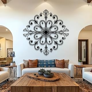 12 Outdoor Brick Wall Decor Ideas for Textured Outdoor Style 107 Oxzcimty Wrought Iron Wall Decor, Metal Scroll Wall Art, Medallion Wall ...