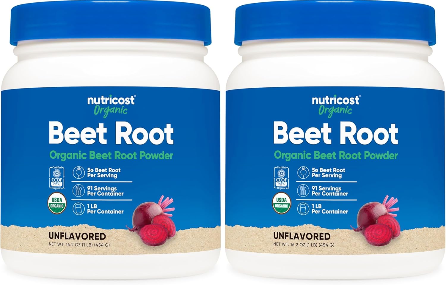 Nutricost Organic Beet Root Powder 1 LB - Vegan, Superfood, Certified USDA Organic