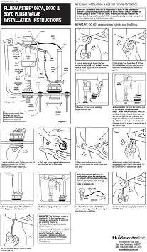 Fluidmaster 507A 2-Inch Universal Toilet Flush Valve And Flapper Replacement
