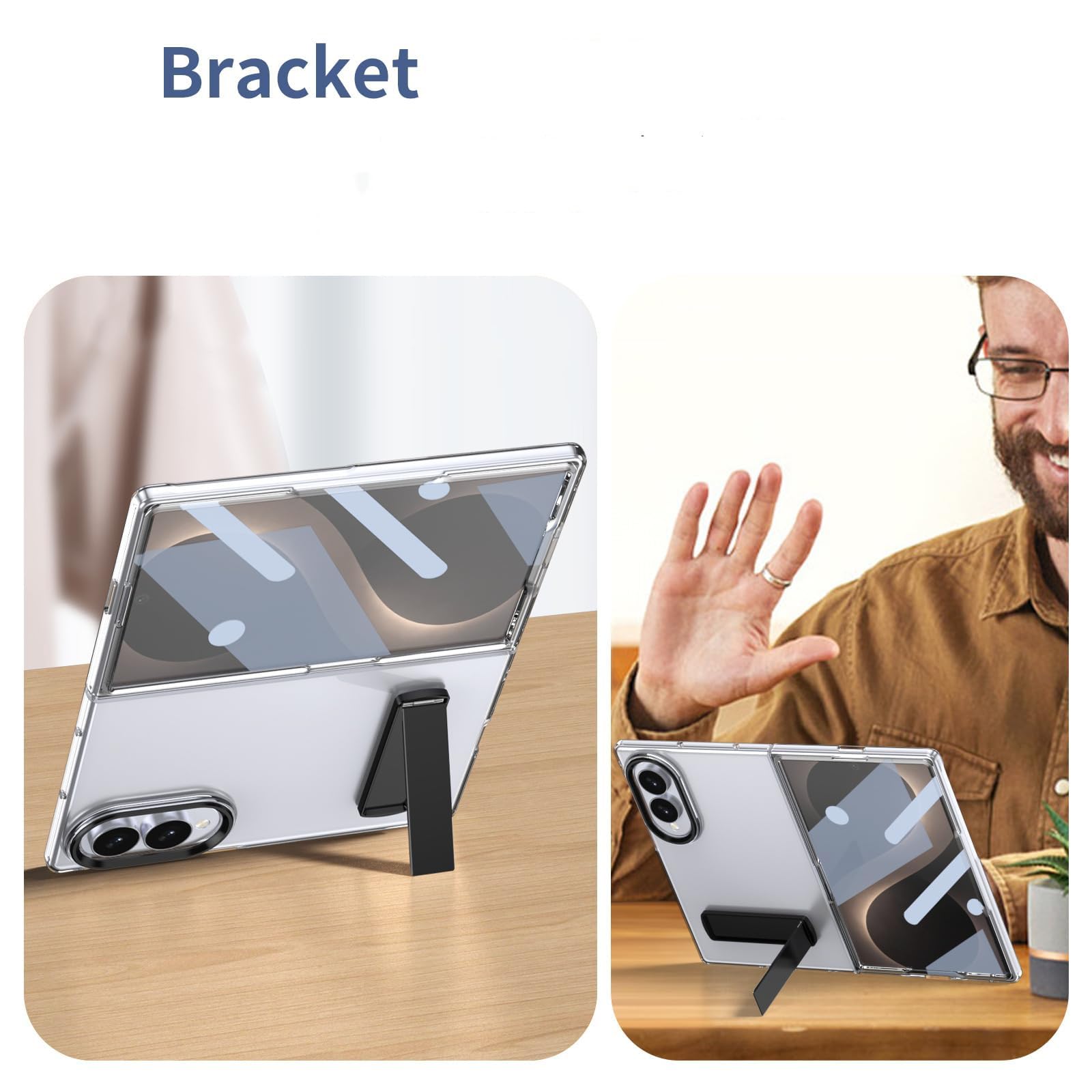 Custodia Per Samsung Galaxy Z Fold 8, Magnetico Trasparente Case