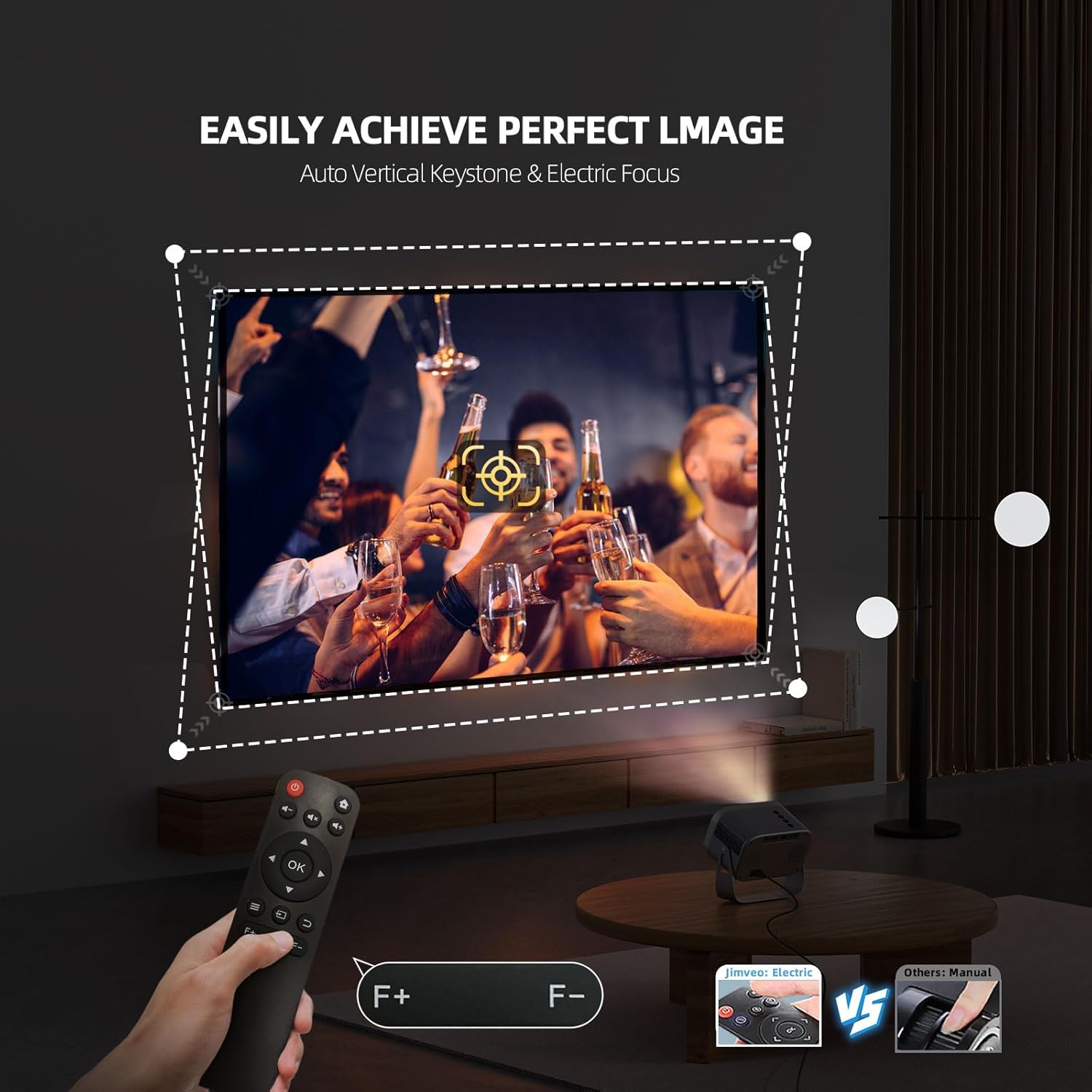 Mini Projector with Wi-Fi 6 Technology & Bluetooth 5.2