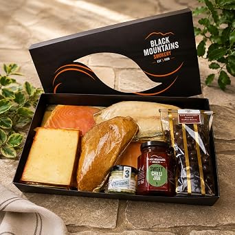Black Mountains Smokery Gourmet Hamper Box    Evening In  Luxury Smoked Food & Charcuterie Selection   Perfect for Date Nights, Dinner Parties & Foodie Gifts
