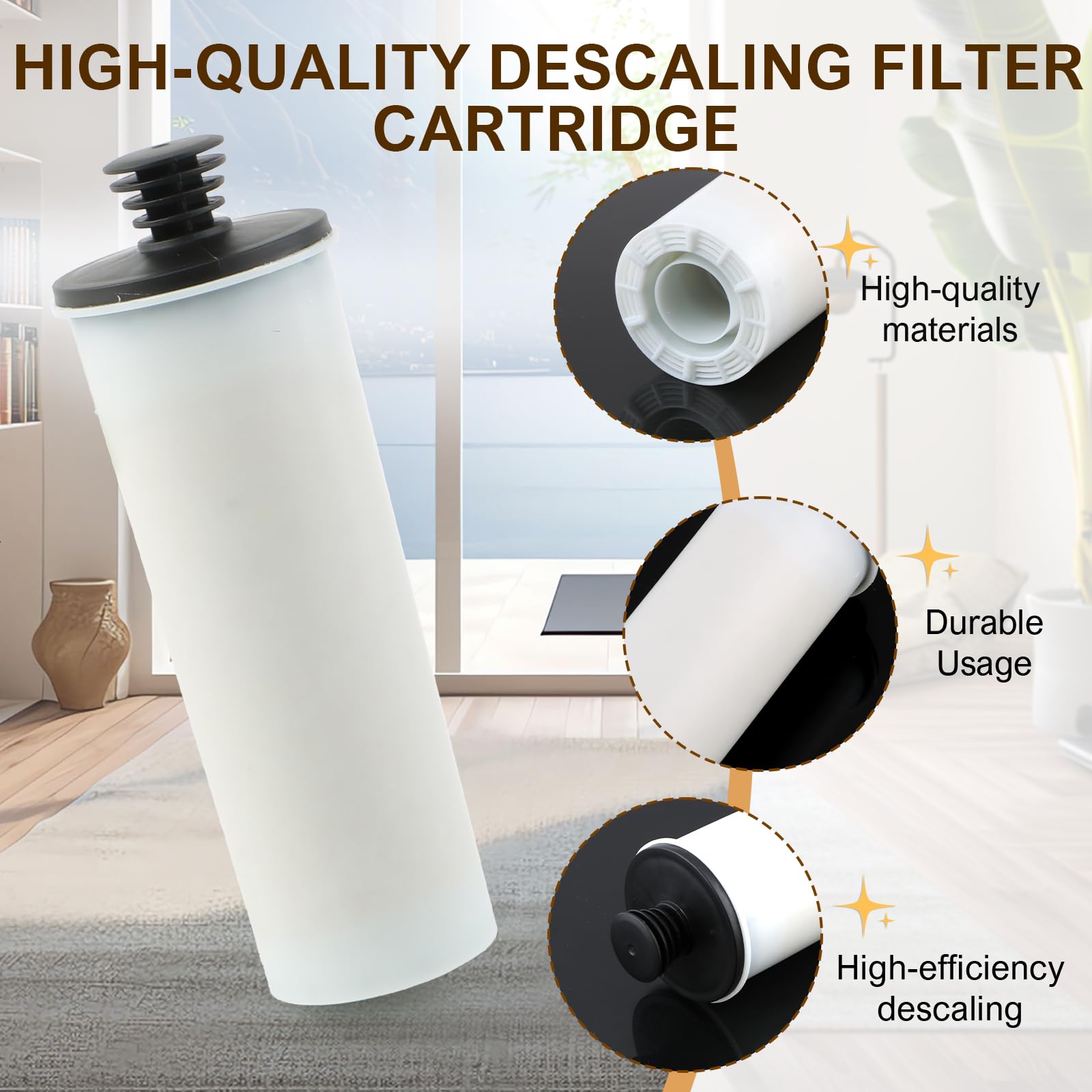 Juego de 2 Filtros Descalcificadores para Karcher SC3, Kit de Accesorios para Limpiador a Vapor (Blanco)