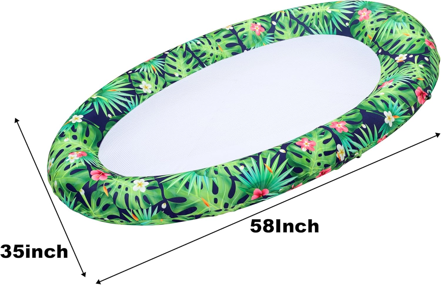 FindUWill XL Inflatable Pool Floats for Adult - Fabric Covered Pool Lounge Chairs with Cooling Mesh, 350lb Capacity, Heavy Duty Pool Float Sofa for Lake, Beach Floaties