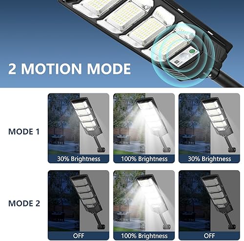 Miniatura 2 de Paquete de 2 luces solares para exteriores, luces de calle gran angular de 320 para exteriores, impermeables, lámpara de inundación solar con sensor