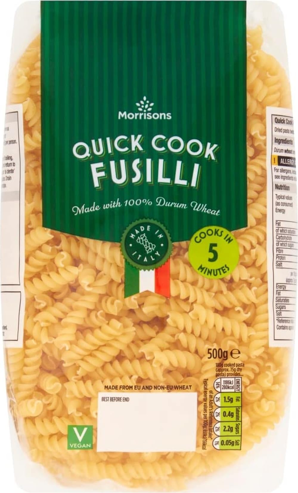 Morrisons Quick Cook Fusilli 500g