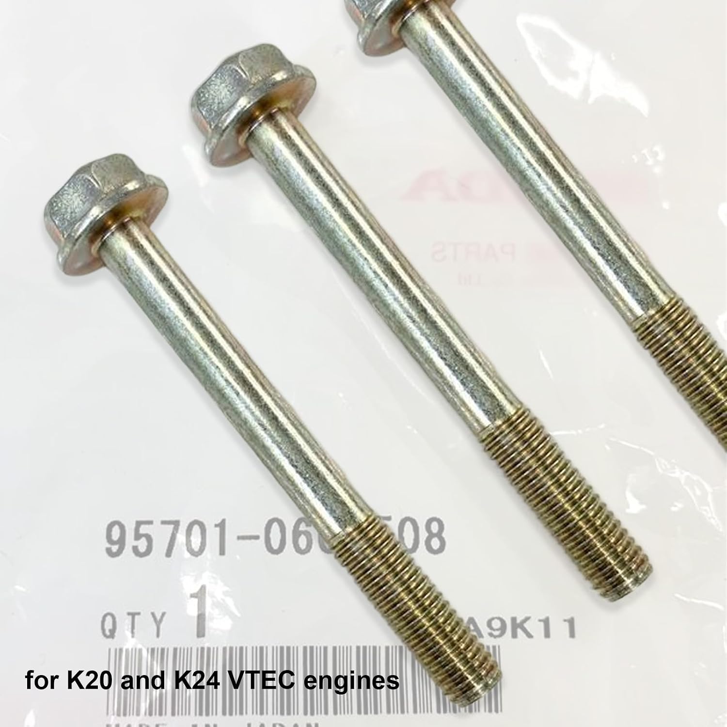 VTEC Solenoid Hardware Bolt Kit for Honda Acura K20 K24 Engines, OEM Replacement 95701-06055-08, Heat-Resistant Steel, Set of 3