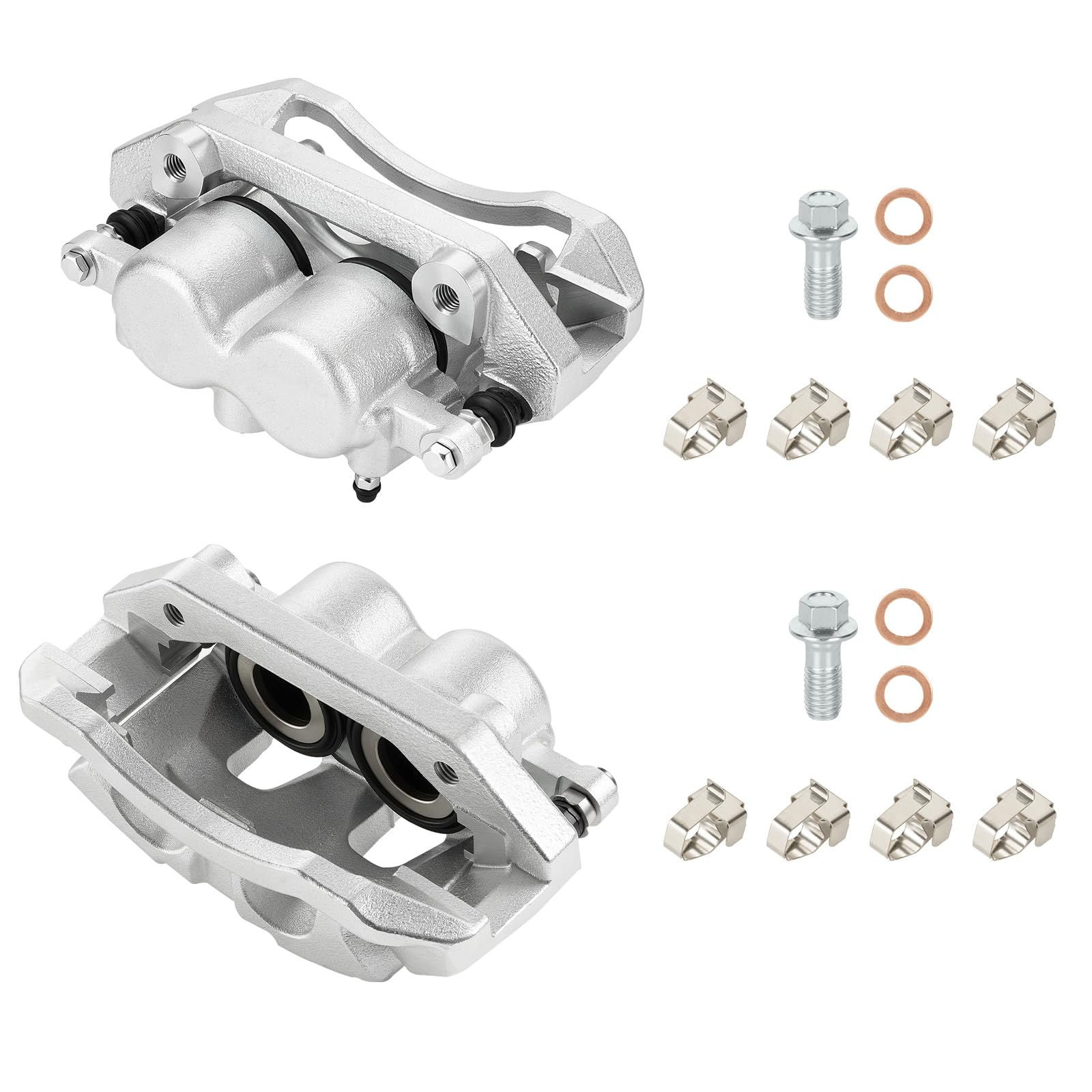 Front Brake Caliper Assembly w/Bracket Fit for 2009-2023 Ram 1500 (Excl. 2019-2023 New Body), 2007-2009 Dodge Durango, 2009-2011 Dodge Dakota, 2007-2009 Chrysler Aspen, Replaces 18-B5054 18-B5055