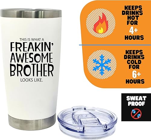 Miniatura 10 de Divertido regalo para hermano  Taza de café impresionante para hermano  Gran regalo de taza de viaje para hermanos de hermanas, regalos de