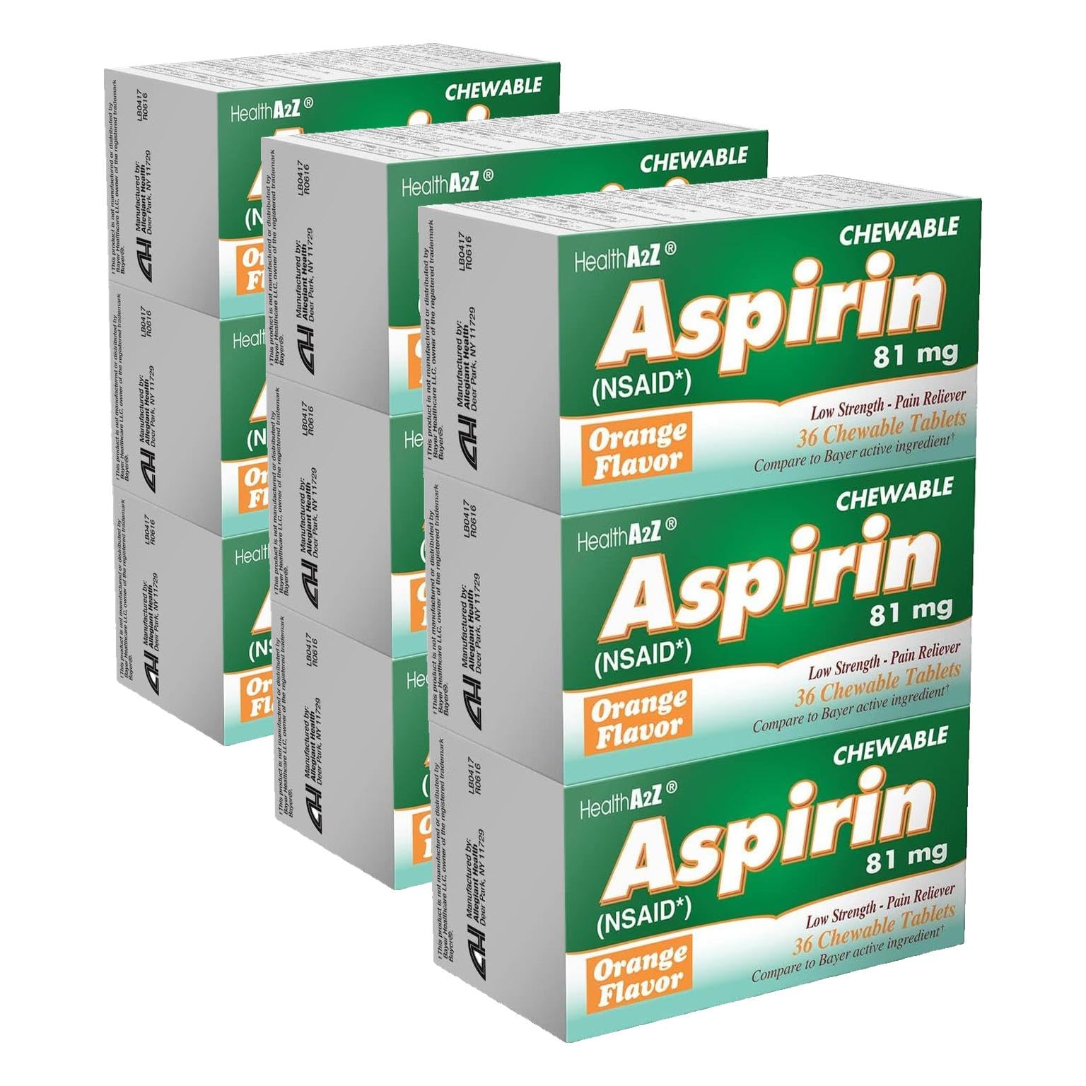 HealthA2Z® Aspirin 81 mg, Low Strength, 200 Counts, Dye Free, Pain Relief, Reduces Minor Aches Muscle Pain & Cramps, Fever Reducer, Reduces Headache, (NSAID) — Amazon image 5