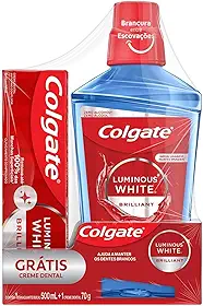 Colgate Enxaguante Bucal para Clareamento Luminous White 500ml Promo 1 Creme Dental