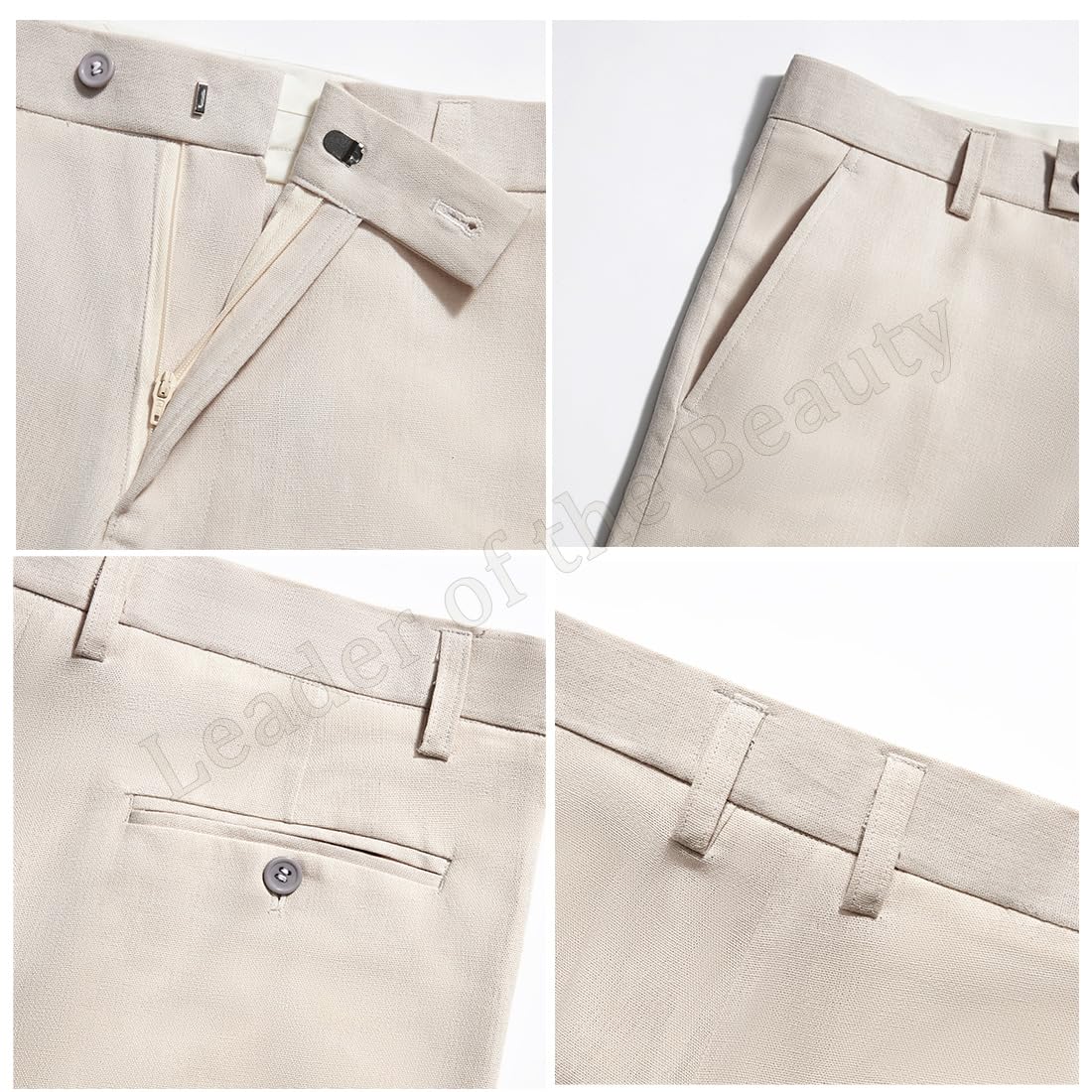 Traje de lino para hombre, 3 piezas, formal, de negocios, con solapas, para bodas, padrinos de boda, fiesta