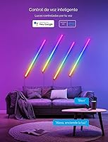 Vista 4 de Govee Glide - Luces de pared, luz LED RGBIC, luz inteligente para juegos que funciona con Alexa y Google Assistant, barra de luces RGB, luces