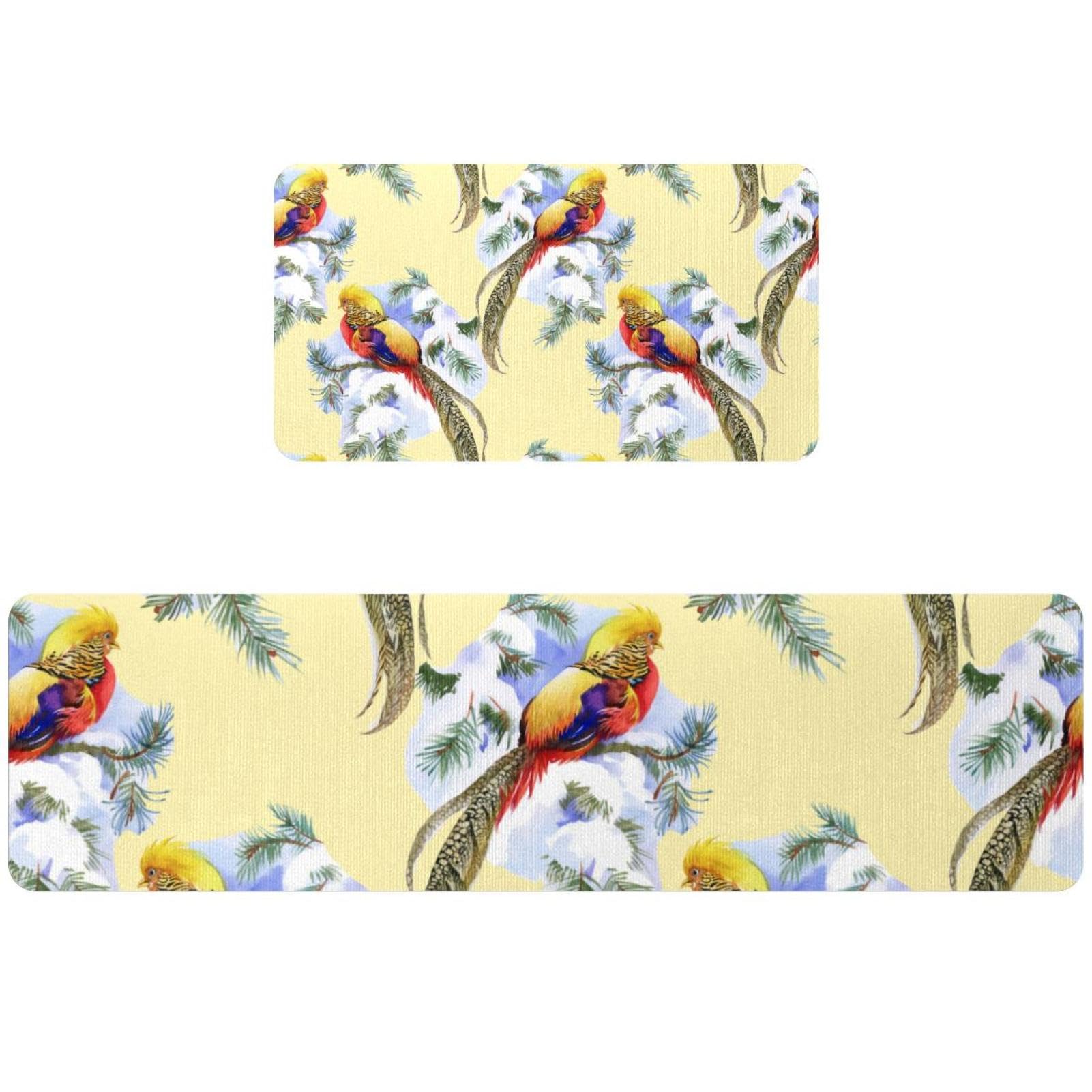 Alfombrillas de cocina absorbentes, alfombras lavables y antideslizantes para pasillo, 2 uds