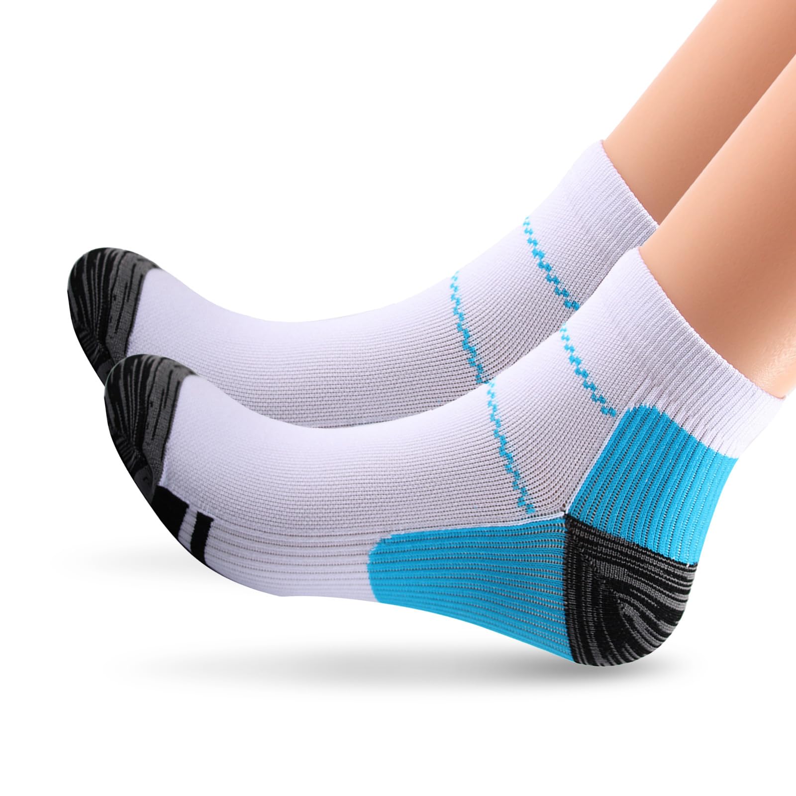 10 Pares de Calcetines de Compresión para Hombre/Mujer, Deportivos para Fascitis Plantar, para Correr