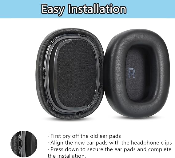 PX7 S3 Earpads Replacement Compatible with Bowers & Wilkins PX7 S3 Wireless Noise-Cancelling Headphones (Do Not Fit PX7 / PX8 Headphones) Ear Pads Protein Leather - Black