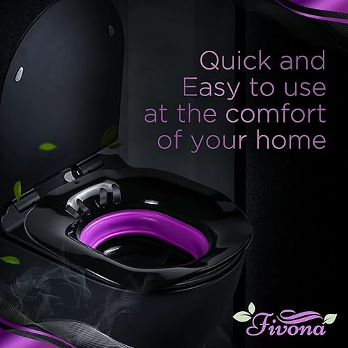 Miniatura 5 de Fivona Asiento de vapor plegable Yoni para baño de vapor en V y baño sentado, línea negra especial sobre el inodoro, spa perineal para el cuidado